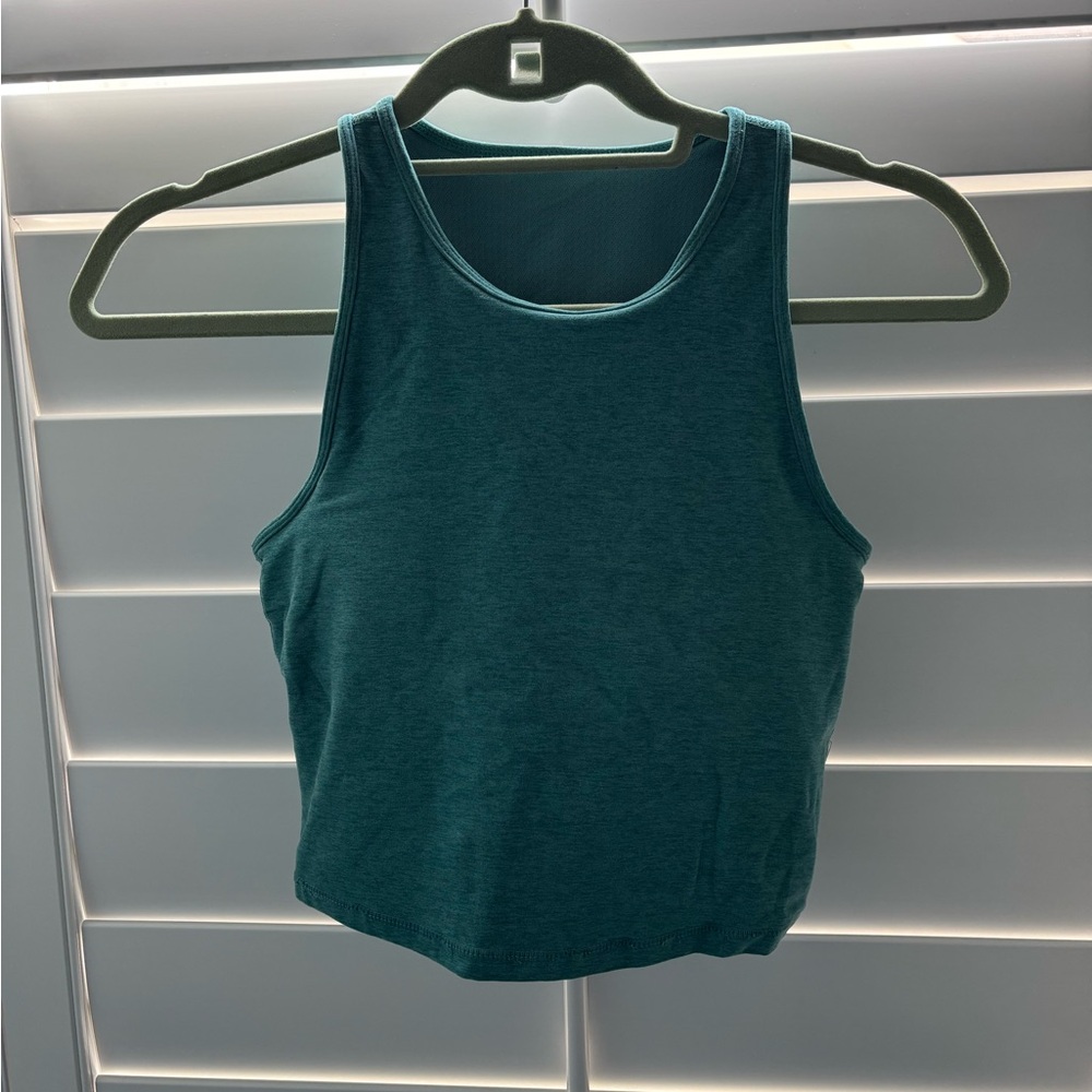 Vuori Halo Performance Crop Deep Teal Tank Top